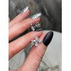Пусеты Tiffany Victoria белые с камнями