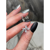 Пусеты Tiffany Victoria белые с камнями