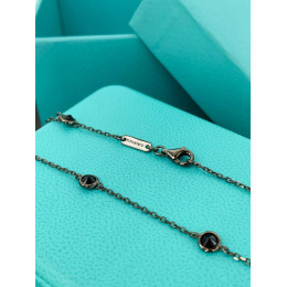 Колье Tiffany Elsa Peretti чёрное длинное с камнями