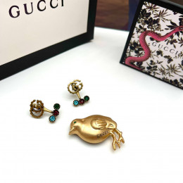 Комплект Gucci (Серьги, Брошь)