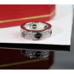 Кольцо Cartier Love VGOLD белое классическое с керамикой