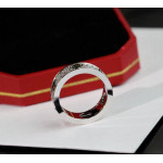 Кольцо Cartier Love VGOLD белое классическое с керамикой