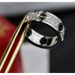 Кольцо Cartier Love VGOLD белое классическое с керамикой