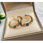 Серьги Bvlgari Serpenti желтое золото