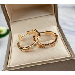 Серьги Bvlgari Serpenti желтое золото