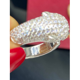 Кольцо Cartier Panthere жёлтое с камнем с камнями