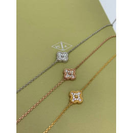 Браслет Van Cleef Alhambra mini с цирконами