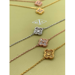 Браслет Van Cleef Alhambra mini с цирконами