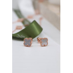 Комплект Van Cleef Alhambra Mini темный перламутр (серьги, браслет, кулон)