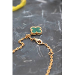 Колье Van Cleef Alhambra 6 мотивов, малахит