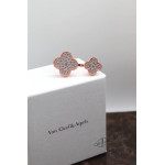 Кольцо Van Cleef Alhambra 2 мотива, с цирконами