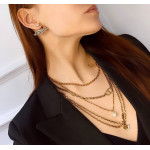 Комплект Dior (серьги, колье многослойное)