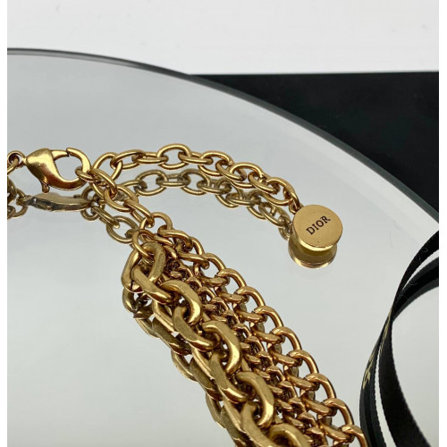 Комплект Dior с жемчугом (серьги, колье многослойное)