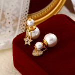 Серьги Dior (сердце и звезда)