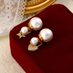 Серьги Dior (сердце и звезда)