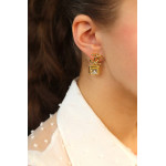 Серьги Chanel квадратные
