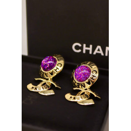 Серьги Chanel фиолетовые