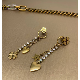 Комплект Dior (серьги, колье, браслет, кольцо)