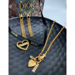 Комплект Dior (серьги, колье, брошь)