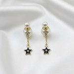 Серьги Dior длинные цепочки золотые