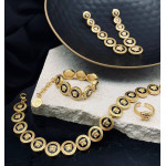 Комплект Versace (серьги, чокер, браслет, кольцо)