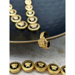 Комплект Versace (серьги, чокер, браслет, кольцо)
