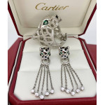 Комплект Panthere De Cartier (серьги кисти с камнями, кольцо)