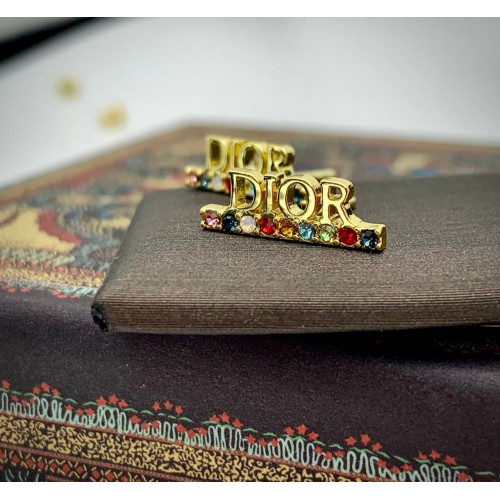 Серьги Dior с разноцветными камнями