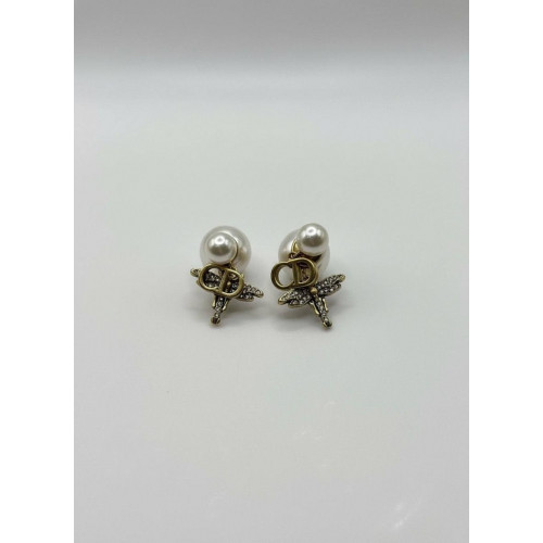 Серьги Dior шарики с мухами