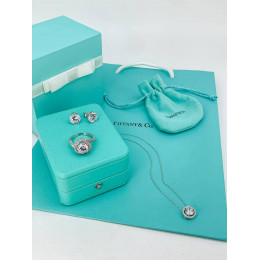Комплект Tiffany (серьги, кольцо, кулон)