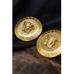 Серьги Versace круглые, золотистые