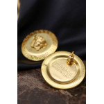 Серьги Versace круглые, золотистые