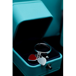 Кольцо Return To Tiffany белое с красным