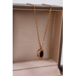 Кулон Bvlgari двусторонний, перламутр-оникс, розовый металл