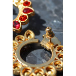 Серьги Versace с красными камнями