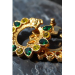 Серьги Versace с желтыми и зелеными камнями
