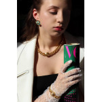 Серьги Versace розовые, голубые