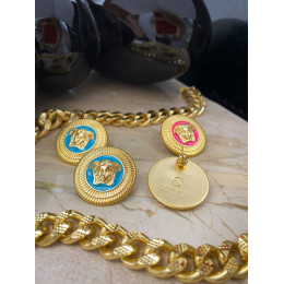 Серьги Versace розовые, голубые