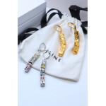 Серьги Celine с кубиками, серебристые и золотистые