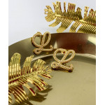 Серьги Loewe Золотистые, Буква L