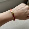 Браслет Hermes тонкий красный