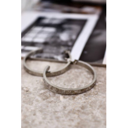 Серьги полукольца Cartier Love сталь, серебристые