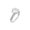 Кольцо Tiffany Setting белое крупное с камнями