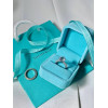 Кольцо Tiffany Setting белое крупное с камнями