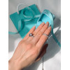 Кольцо Tiffany Setting белое крупное с камнями
