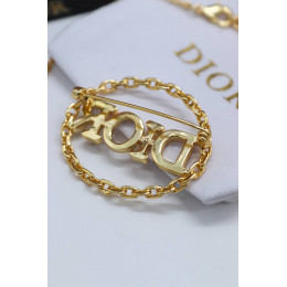 Комплект Dior с разноцветными камнями (серьги, кольцо, колье, брошь)