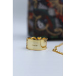 Комплект Dior с разноцветными камнями (серьги, кольцо, колье, брошь)