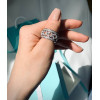 Кольцо Tiffany Victoria белое широкое с камнями