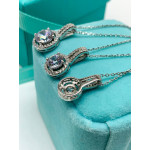 Кулон Tiffany белый каратник с камнями