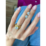 Комплект Bvlgari кольцо и серьги-гвоздики